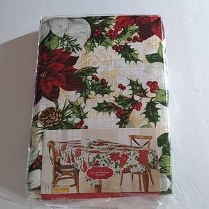 Net Christmas fabric tablecloth size 60x84